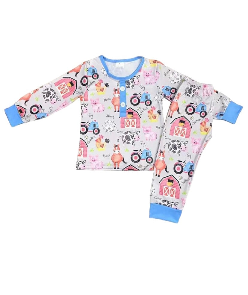 Boys farm print pyjamas