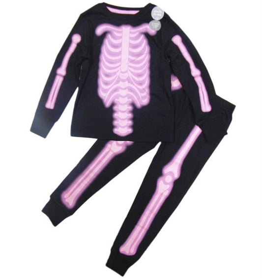 Children’s glow in the dark skeleton Halloween pyjamas