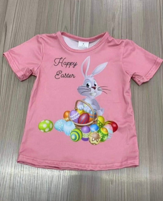 Pink children’s Happy Easter T-shirt