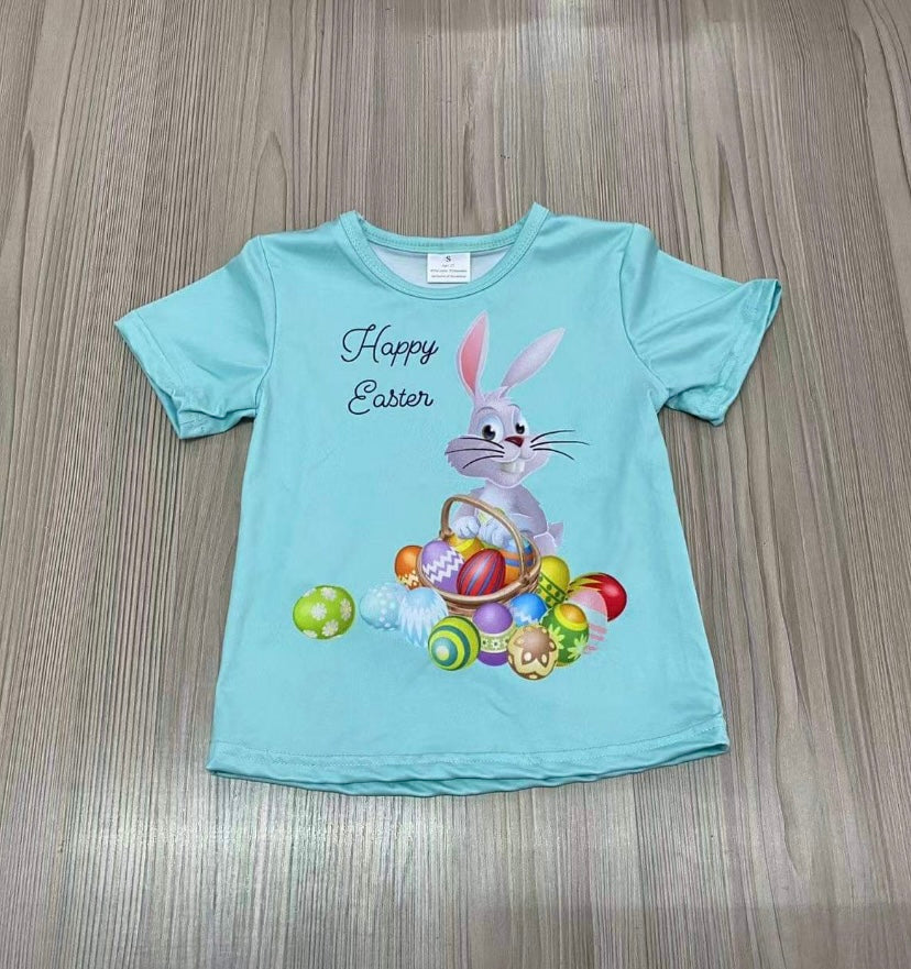 Turquoise Happy Easter children’s T-shirt
