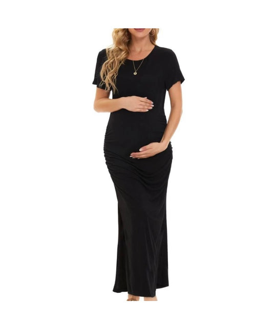 Black maternity bodycon dress