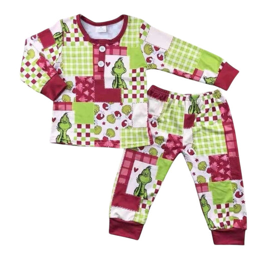 Boys and girls Grinch pyjamas