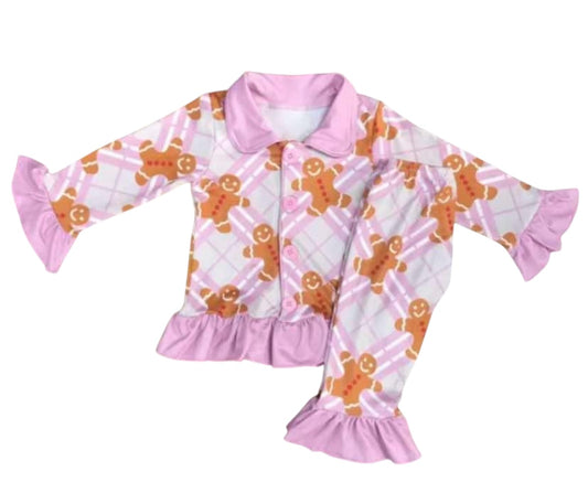 Girls gingerbread pyjamas
